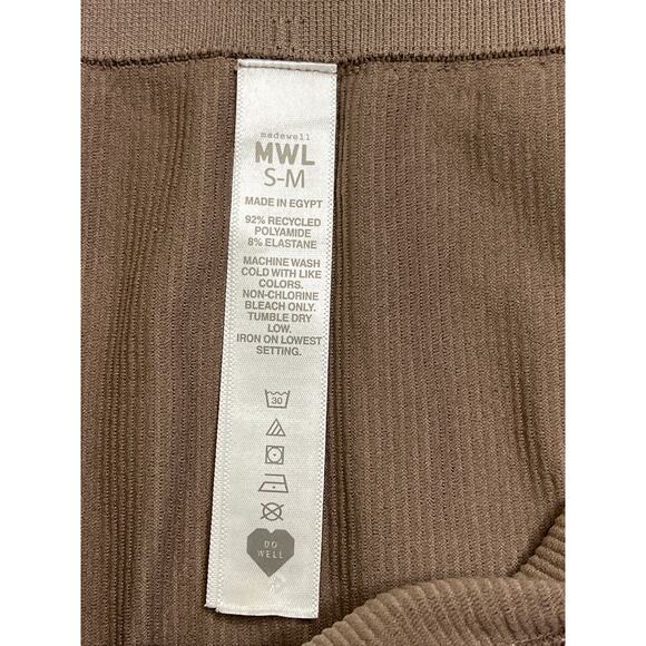 Madewell MWL Seamless 7/8 Ribbed High Waisted Leggings, size small-medium, NF342 - Picture 2 of 9